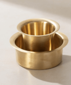 Brass Coffee Dabara - Brass Coffee Tumbler with Bowl set of 6